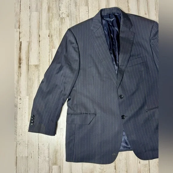 Brooks Brothers 1818 Regent Blazer Mens 44S  Navy Blue Virgin Wool Career Read* - Picture 3 of 12